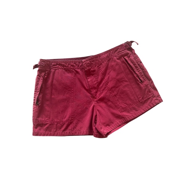 American Eagle Y2K Red Cargo Short Shorts 3 in inseam sz 10 - Picture 1 of 3